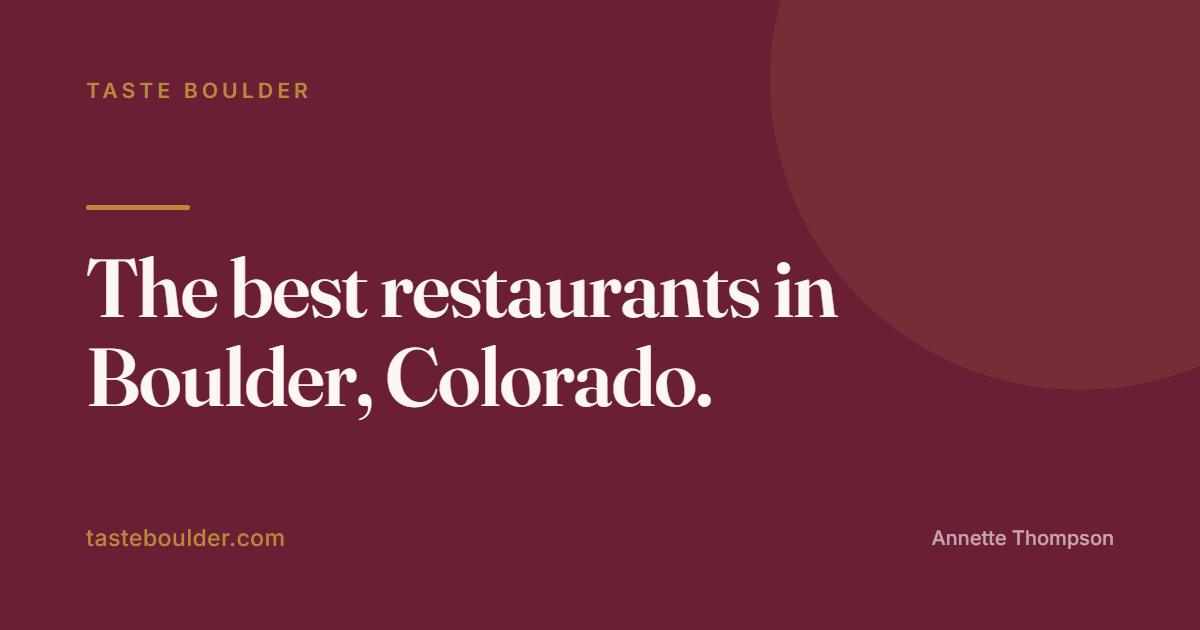 Share card for tasteboulder.com